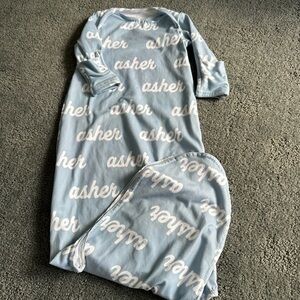 Caden lane “asher” newborn baby knot gown